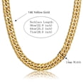 thumbnail image 2 of Lovelords Hip Hop Chain Jewelry Sets 14k Yellow Gold 14MM Thick Chain Necklace & Bracelet Set Cuban Link Chains Hippie, 2 of 6