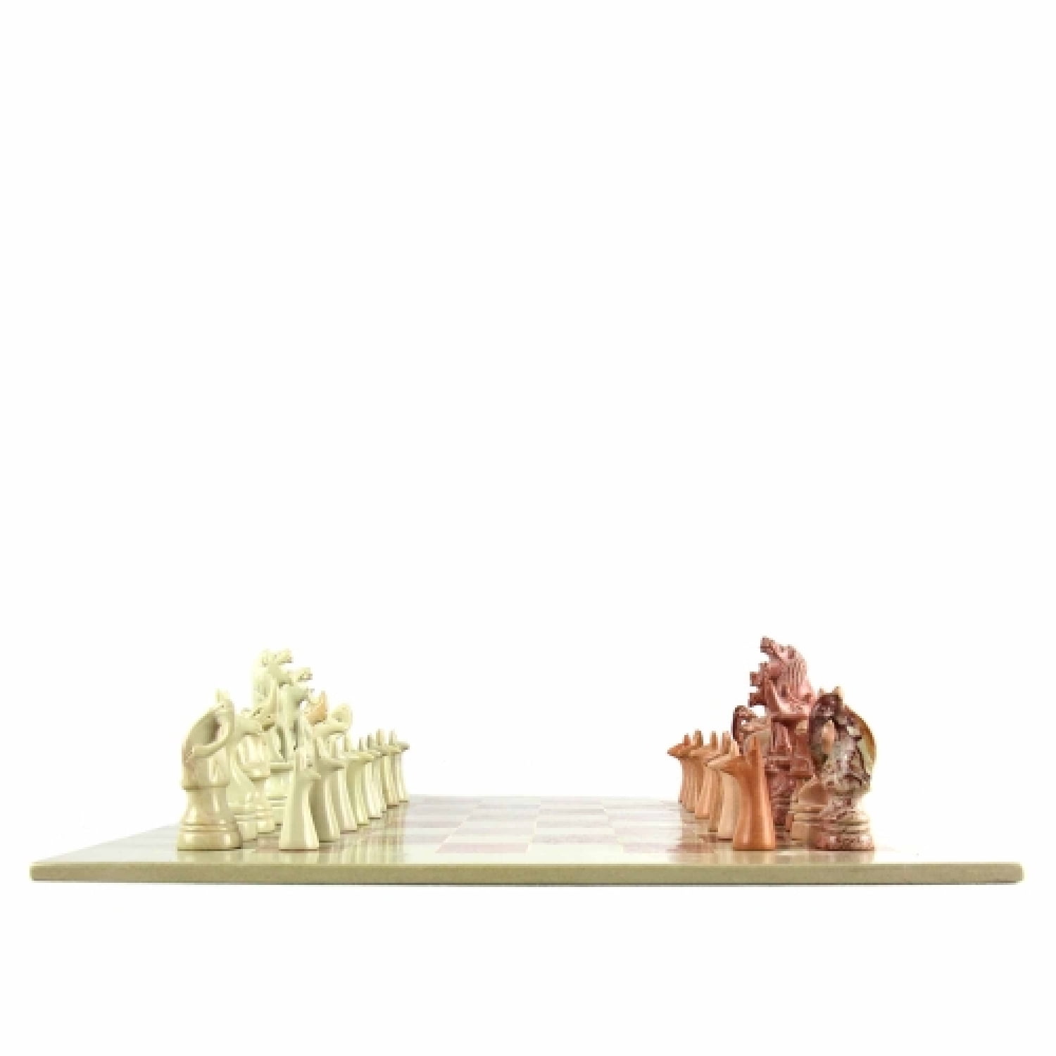 Hand Carved Soapstone Animal Chess Set 15  Board Smolart