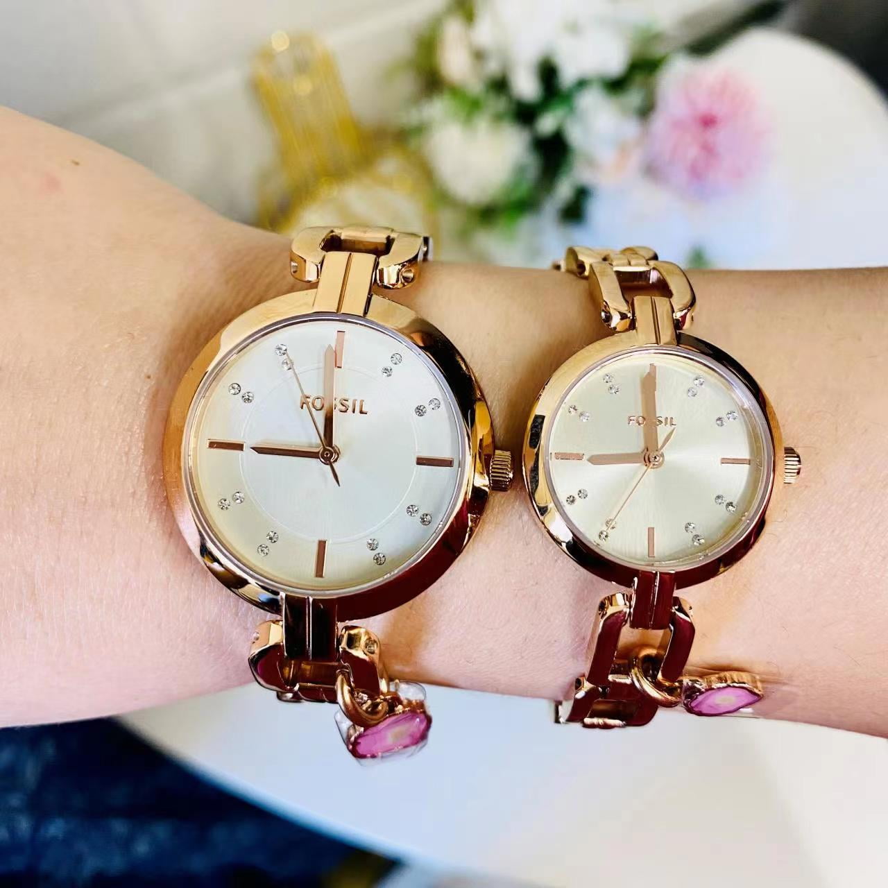 FOSSIL BQ3881SET Chronograph Rose Gold Tone Alloy Watch Walmart