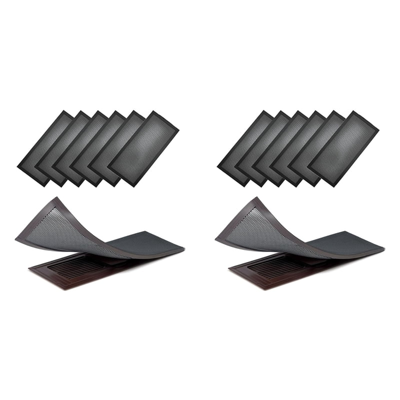 Floor Vent Hoods 12-Pack - 4x10Inch Magnetic Vent Register Filter - Washable Mesh Screen Covers for HVAC Floor Grilles