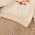 thumbnail image 5 of VNKIDY Toddler Kids Crew Neck Long Sleeve Pumpkin Letter Floral Embroidery Soft Loose Fall Halloween Pullover Sweatshirt Tops For Boys Girls Stylish Pullover 6-12 Months, 5 of 8
