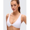 thumbnail image 4 of CRZ YOGA Butterluxe Twist Deep V Neck Sports Bra For Women, 4 of 7