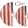 thumbnail image 3 of FMSHPON American Flag Tree Skirt Independence Day Xmas Christmas Tree Skirt Stand Mat for Holiday Party Decoration Indoor Outdoor 48 inches, 3 of 6