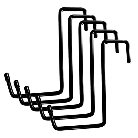 5 Pcs Heavy Duty Metal Coated Wall Hooks For Bike Storage And Organization