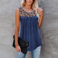 thumbnail image 4 of Birdeem Women Sleeveless Leopard Active Tank Tops Ruffle Loose Tunic Blouse Shirt Vest, 4 of 7
