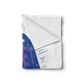 thumbnail image 2 of Saying Soft Flannel Fleece Throw Blanket, Blue Silhouette of Unicorn Head with Stars and Lettering Text Mythical Cartoon, Cozy Plush for Indoor and Outdoor Use, 70" x 90", Multicolor, by Ambesonne, 2 of 5