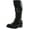 Black, variant on Lucky Top Fay-42K Children Girl's Classical Block Heel Buckle Knee High Riding Boots