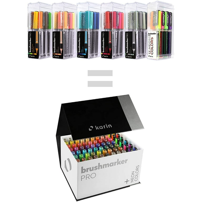 Brushmarker PRO Mega Box PLUS 72 colors + 3 blenders set - The Art