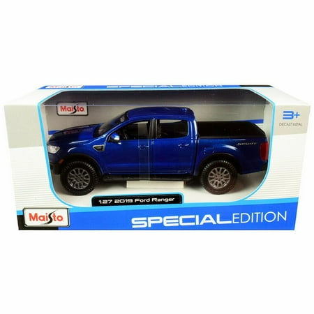 2019 Ford Ranger, Blue - Maisto 31521BL - 1/27 scale Diecast Model Toy Car