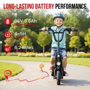EILLEO Kids Electric Scooter, Bluetooth Speaker Foldable Scooter with Seat, 11MPH 132lbs Max Load E Mopeds, Carry Basket,LED Light Strip