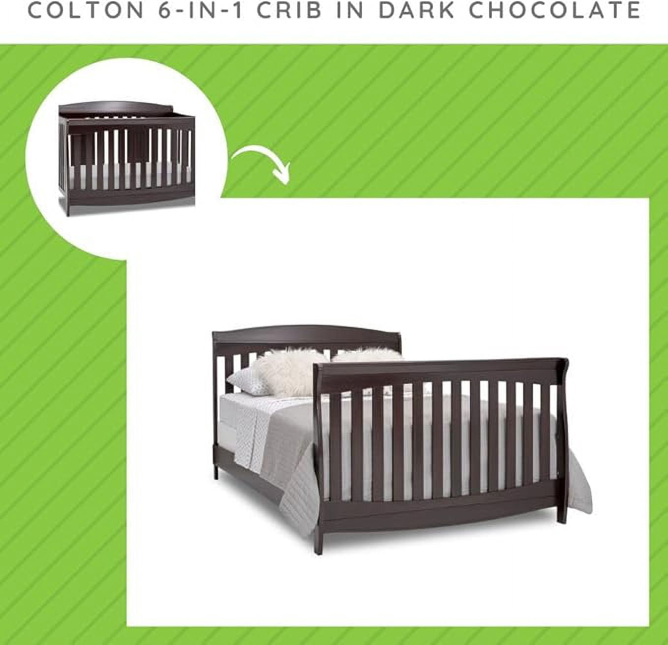 Full-Size Conversion Kit Bed Rails for Colton Crib by Delta Children - #0050 (Dark Chocolate - 207)