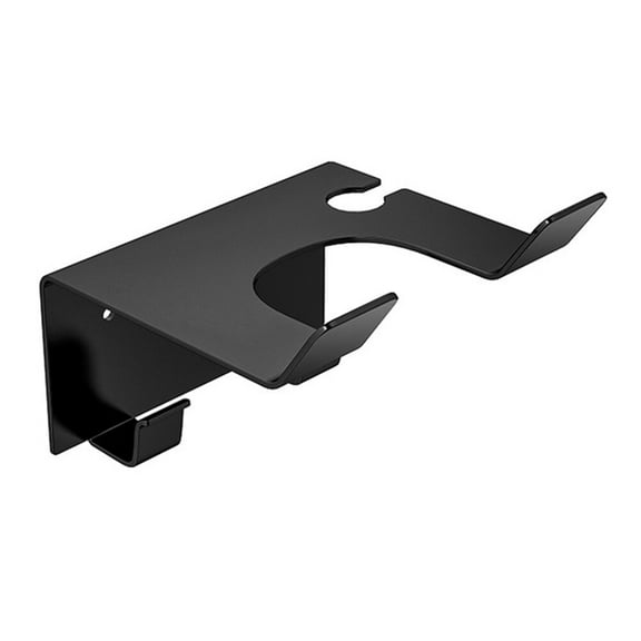 ROSENICE 1Pcs Wall Mount Hair Dryer Stand Holder Black Stainless Steel Prevent Dropping