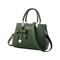 thumbnail image 2 of Bolso de mano para mujer, bolso de hombro casual con asa con correa para el hombro, con cremallera Verde, 2 of 8