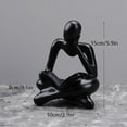 thumbnail image 3 of Dualoai Abstract Resin Thinker Statue Decoration Set for Tabletop Living Room Shelf Office Bookshelf Crafts Souvenirs Art Sculptures, 3 of 8