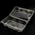 thumbnail image 3 of 50Pack Disposable Clear Plastic Hinged Food Containers with Lids, Loaf Containers Take Out Hoagie Boxes for Sandwich Cake Salad Pasta Cookies, 3 of 7