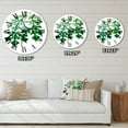 thumbnail image 4 of Designart 'Vintage Green Leaves Plants Ii' Traditional Wall Clock, 4 of 5