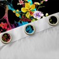 thumbnail image 4 of jejeloiu Colorful Cute Flowers Curtains Pack of 2 (42x84 Each),Gothic Skull Curtains Blackout,Happy Velantine'S Day Bedroom Curtains For Men Women,Breathable Home Decor, 4 of 6