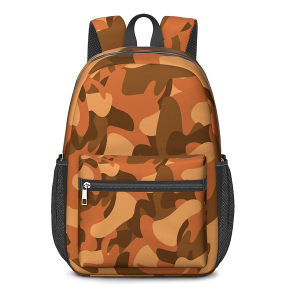 17 Inch Lightweight Backpack,PVC Waterproof Oxford Fabric, Ergonomically Designed, with Large Capacity, Camouflage Print