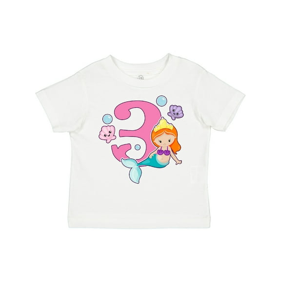 Inktastic I Am 3 Years Old Birthday with Mermaid Girls Toddler T-Shirt