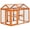 Orange 059, variant on Large Bird Cage 55 Tall with 1.7 ft Width for Wingspan, Multi-Door Aviary for Canary Finch Conure, Light Blue Steel