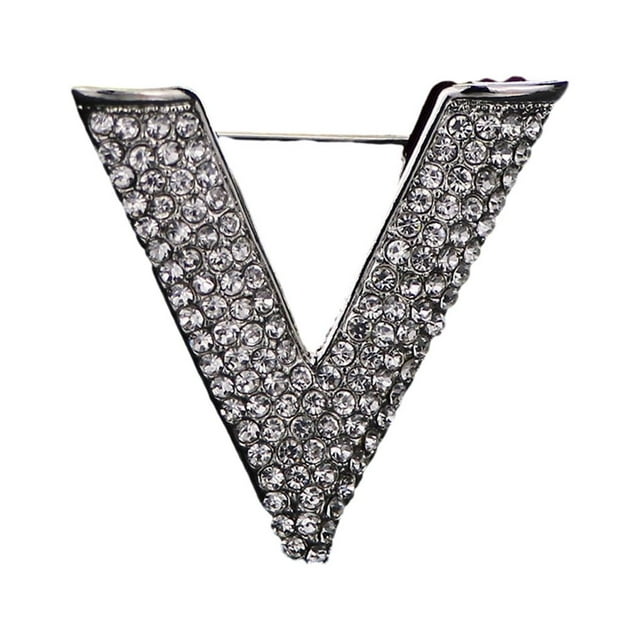 Sonducket Accesorios de ropa para una apariencia elegante - Joya de lujo Barroco Trendy Pin en forma de V plateado Type3 NO3