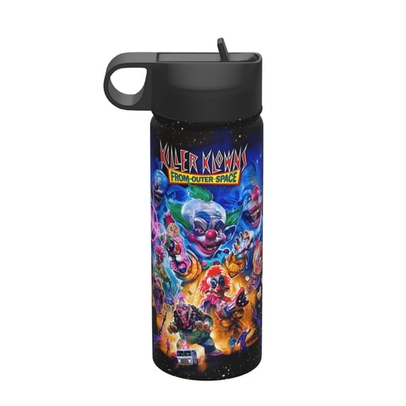 Killer Klowns From Outer Space 18oz Tumbler,Stainless Steel Water Bottle,Fits in Cup Holder Stainless Steel Insulated Tumbler with Straw Car Cup