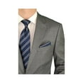 thumbnail image 3 of Salvatore Exte Men's Suit Two Button Blazer Plus Flat Front Pants Gray Windowpane, 3 of 3