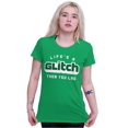 thumbnail image 4 of Life's A Glitch Then Lag Video Game Womens Slim Fit Graphic Tee Brisco Brands M, 4 of 5