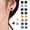 Black, variant on Zirconia Stud Earrings One Carat Main Stone Earrings Hypoallergenic Flat Back Earrings Comfortable Shiny Daily Wear Jewelry for Women Men