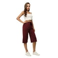 thumbnail image 2 of Reshe Women's Drawstring Loose Causal Lounge Pants Capri Yoga Pants Wide Leg, 2 of 6