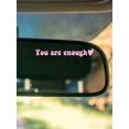 thumbnail image 1 of 1pc Car Co-pilot You Are Enough Lettering Rearview Mirror Sticker, 1 of 3