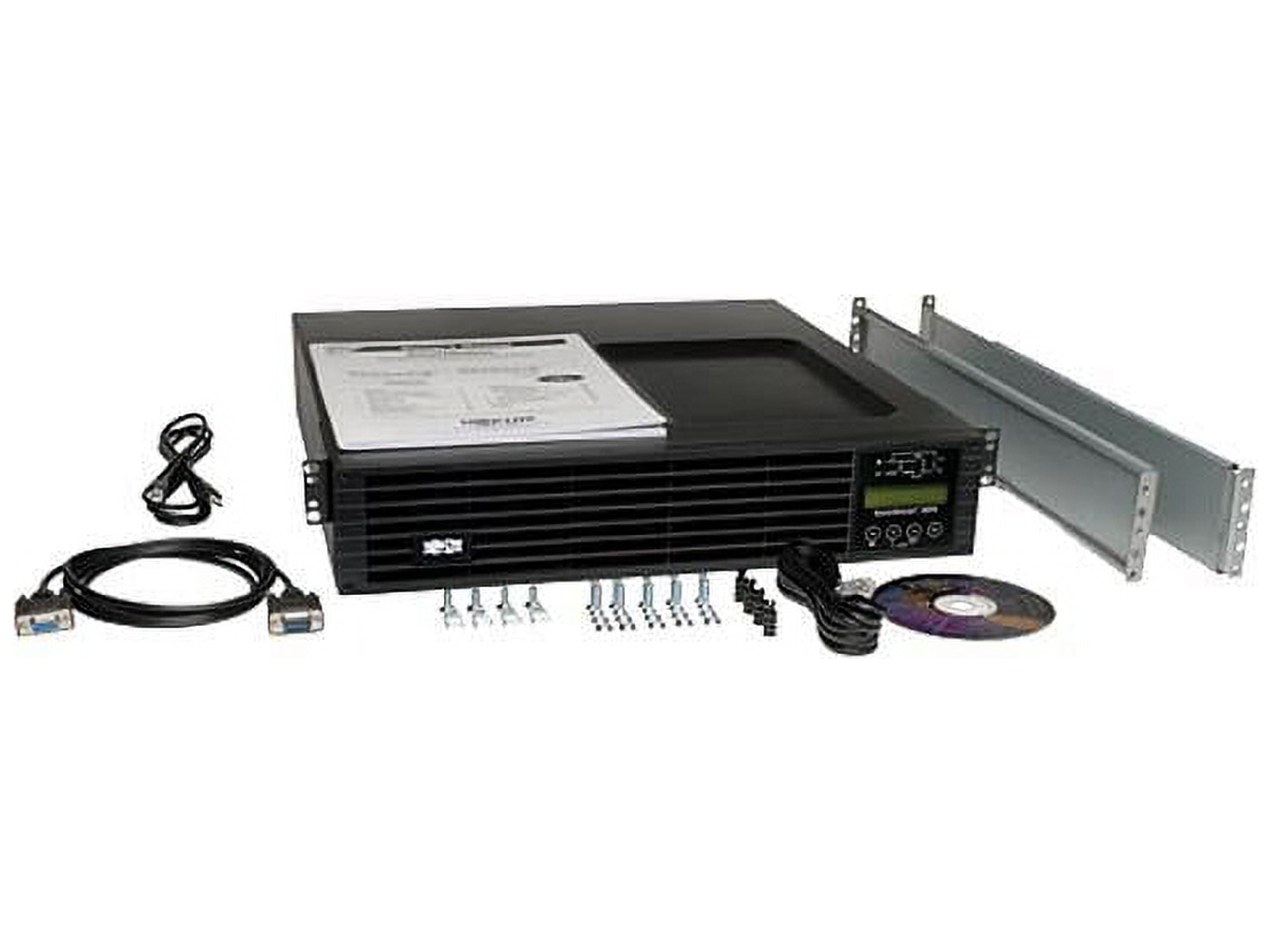 Tripp Lite 1500VA Smart Online UPS Battery Backup, 1300W Double Conversion, 2U Rackmount, LCD, USB, DB9, Extended Run Option (SU1500RTXLCD2U)