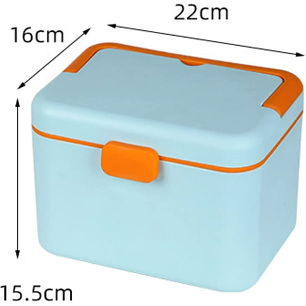 Plastic Storage Box with Removable Tray, Multi-Purpose Storage Box with  Handle for Art Crafts, Cosmetics, Sewing Supplies(Blue) 