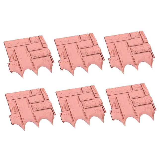 Mur de Briques Rouges en Plastique de Simulation, Clôture en Briques Rouges en Plastique Robuste, Clôture en Briques Rouges en Plastique Imperméable à Épissure avec Bordure Solide, Lignes Lisses pour Jardin et Cour