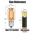 T22 LED Filament Bulb, E12 Candelabra Base Bulbs (Amber Glow),Vintage ...
