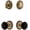 Vintage Brass, variant on Grandeur 853526 Soleil Solid Brass Rose Single Cylinder Keyed Entry Deadbolt And Knobset