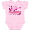 thumbnail image 3 of Inktastic My First Valentine's Day with Pink Heart and Arrow Boys or Girls Baby Bodysuit, 3 of 5