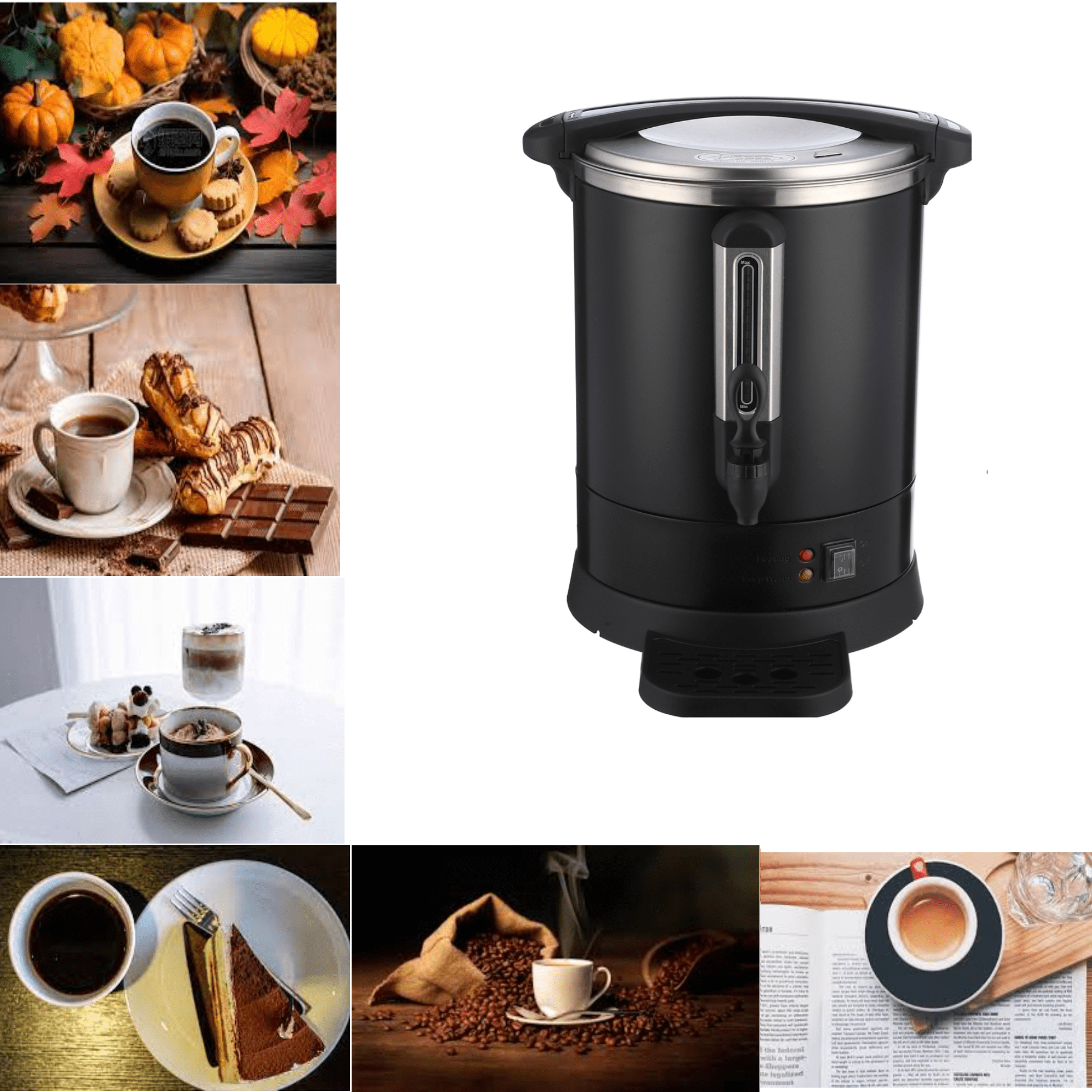 Commercial Grade Stainless Steel Coffee Urn 110 Cup Large Coffee Maker 14L  Quick Brew Commercial Coffee Percolator Electric for Gatherings Black -  Walmart.com