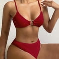thumbnail image 6 of Afdoent Women's Bikini Sets Womens Swimwear Summer Two Piece Swimsuit Adjustable Strap Beach Bikini Vintage Swimwear, 6 of 7