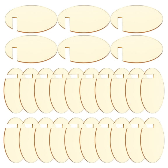 HEMOTON Golden Acrylic Drink Tags Reusable Wine Glass Markers for Parties and Gatherings Small Size