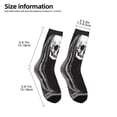 thumbnail image 2 of Zufioo Gothic Skull Drape Print Children's Mid-tube Socks, Contrast Color High Elastic Sports Socks - Sweat-absorbent, Warm, Suitable for Children Aged 6-10, 2 of 5