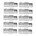 thumbnail image 1 of Conectores Bnc, Hírra A Bnc Híbrá Conectores de Cable Adaptador Bnc Con 10 piezas para audio y vídeo, 1 of 7