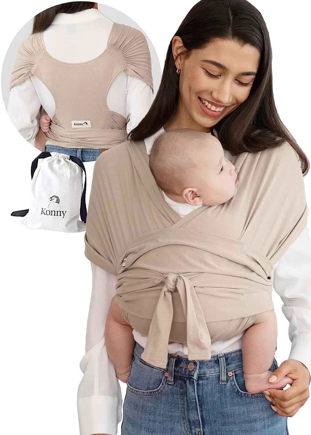 Konny Baby Carrier FLEX Elastech - Adjustable, Easy to Wear and