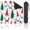 Color4, variant on Mahjong Mat 31.5" x 31.5" Christmas Cute Gnomes Seamless Christmas Tree Star Head Snowflakes Non-Slip Noise Reduction Mahjong Tiles Table Cover for Dominoes Poker Card Board and Tile Games