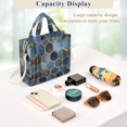 thumbnail image 5 of FORMRS Womens Corduroy Tote Bag Crossbody Shoulder Handbag with Pocket, Elegant Hexagon Pattern, 5 of 7