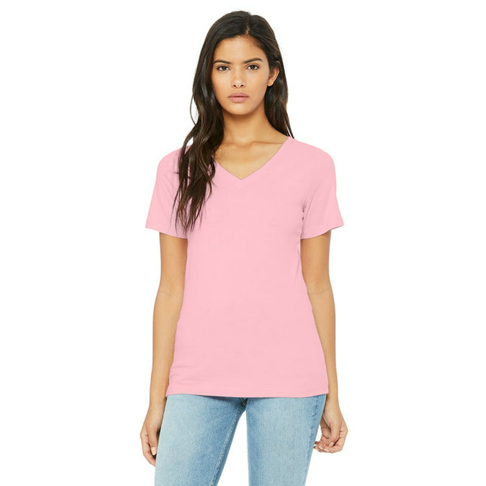 BELLA+CANVAS - Bella + Canvas 6405 Ladies' Relaxed Jersey V-Neck T ...