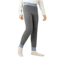 thumbnail image 2 of BFHHYA Kids Boys High-Waisted Sherpa Thermal Pants Fall Winter Base Layer Legging Cuffed Warm Elastic-Waist Comfortable Loungewear Pants(2-15Y), 2 of 6