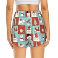 thumbnail image 3 of Picia Warm Christmas Memories Pattern Women's 2 in 1 Athletic Running Shorts High Waisted Workout Casual Gym Sweat Shorts with Comfy Liner Zipper Pockets-Large, 3 of 9