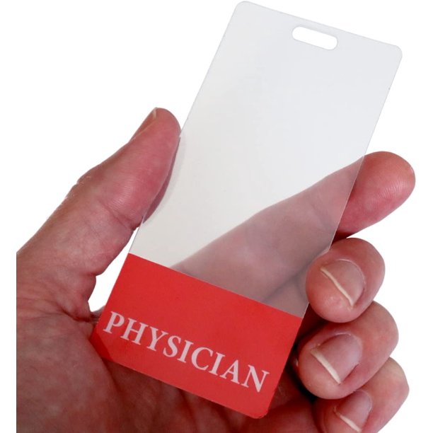 Clear Badge Buddy Vertical Hospital & Nurse ID Backer Cards