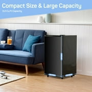 Nextay Mini Fridge for Bedroom 3.2 Cu.Ft Small Refrigerator with Freezer for Dorm Office,Black